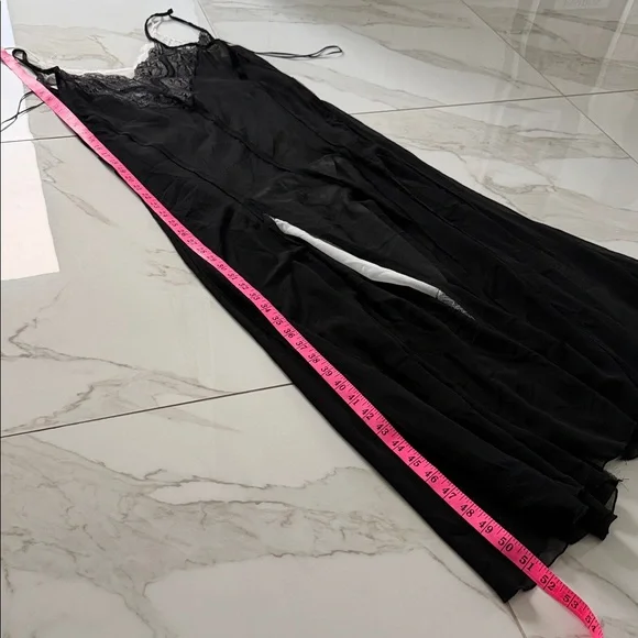 Black Lace-Trim Slip Dress - Picture 9 of 14